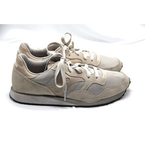 SAUCONY DXN TRAINER Shoes Womens Sz 10 Brown Gray Suede Casual Sneakers S60299-1